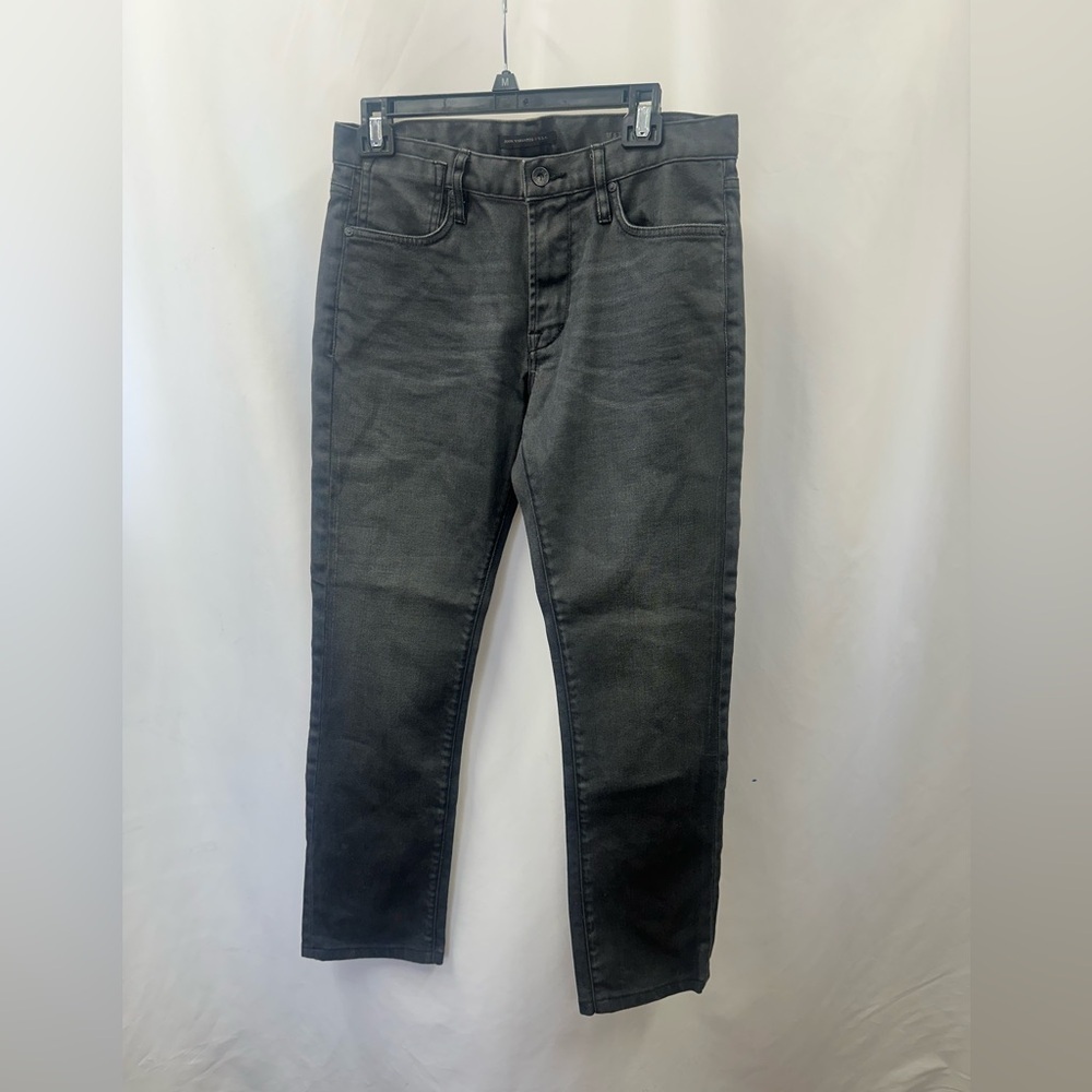 John Varvatos Bowery Slim straight charcoal jeans size 30 - Picture 2 of 11